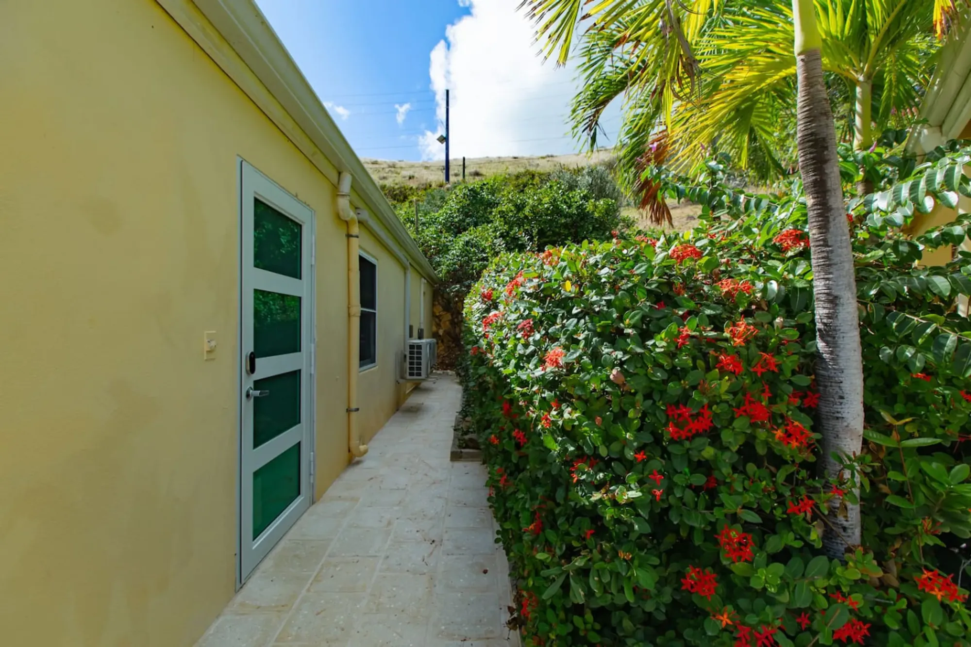 The garden path between the cottage and the main house