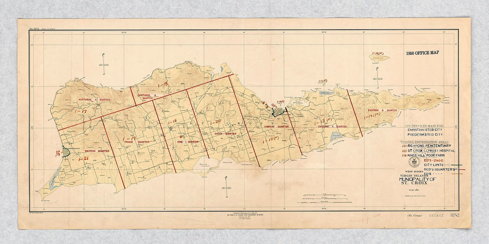 1950 Census Enumeration District Maps - Virgin Islands - St. Croix Municipality -ED-1-21 - NARA - 75639637