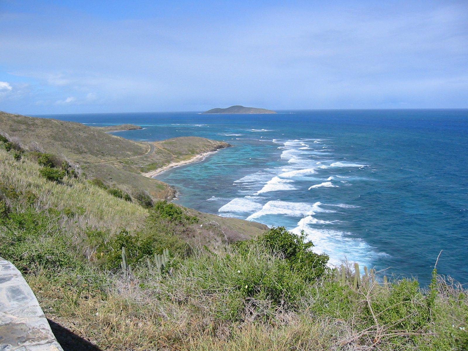 The wild East End coastline below Point Udall, near the trail to the Jack and Isaac Bay preserve on St. Croix